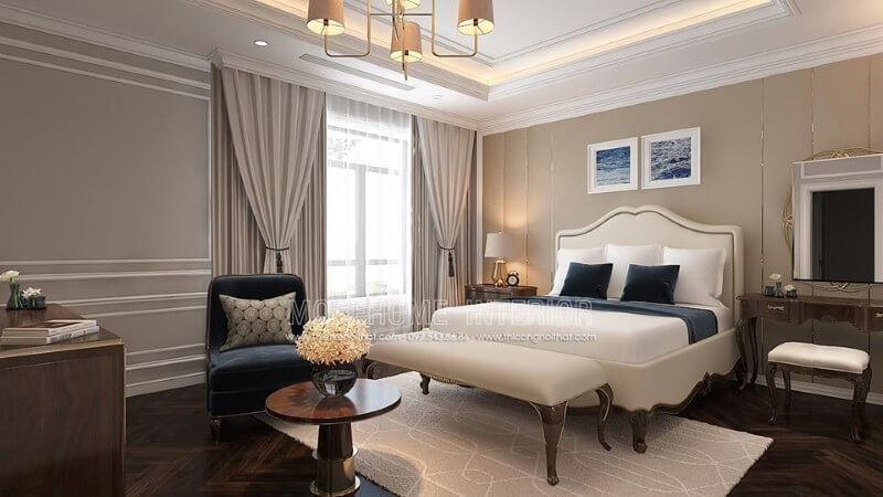Loạt ý tưởng thiết kế phòng ngủ biệt thự ấm áp & tiện nghi