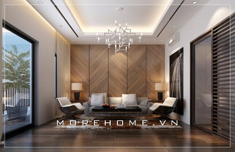 Tạo ra một ấn tượng tốt cho người nhìn bằng cách thiết kế đẹp một phòng khách biệt thự.