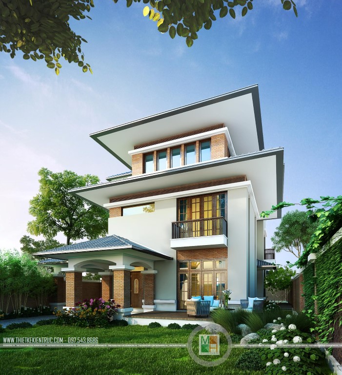 Thiết kế biệt thự mái Thái Thiết kế biệt thự mái Thái